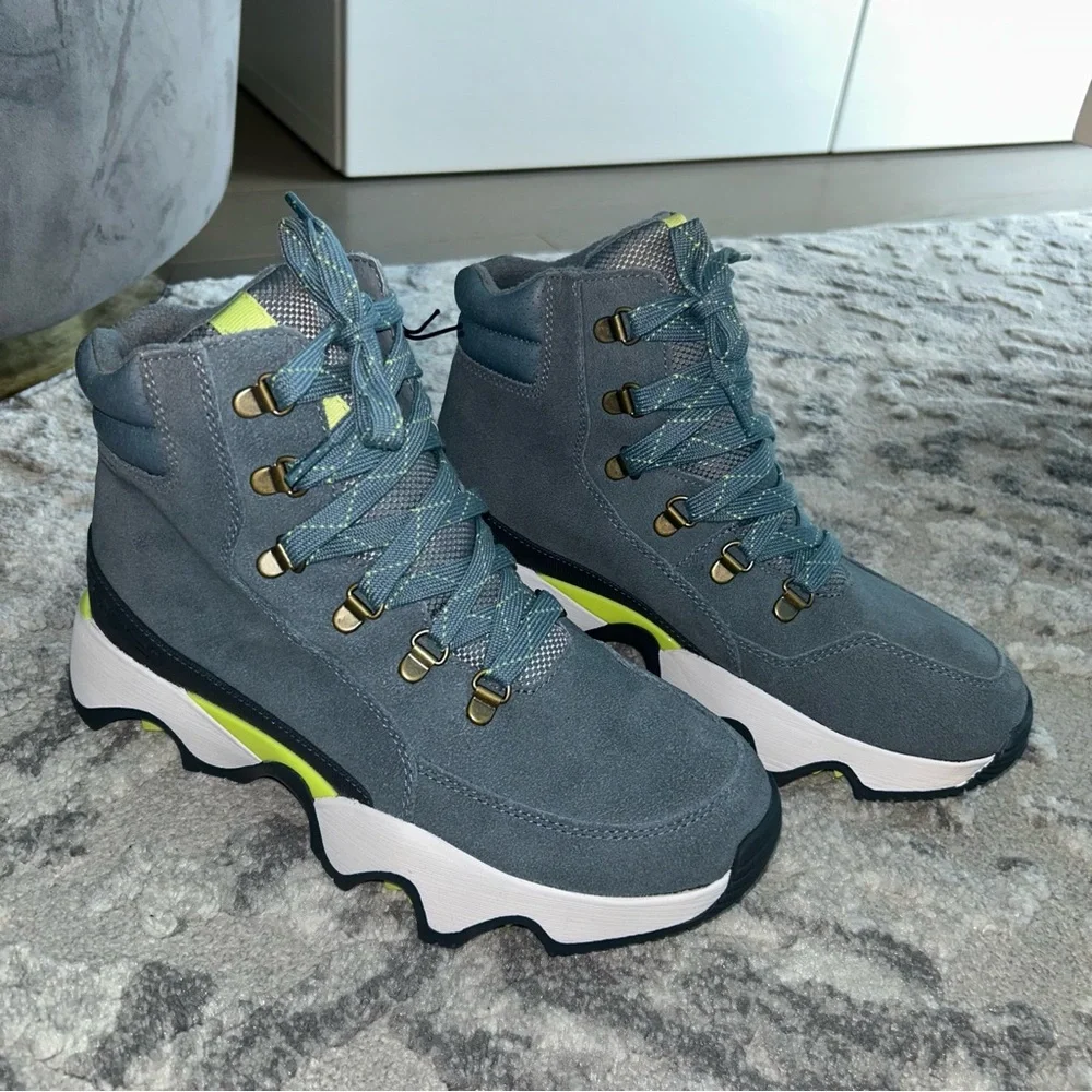 Sorel Blue Grey Kinetic Impact Conquest Waterproof Boots - Picture 8 of 16